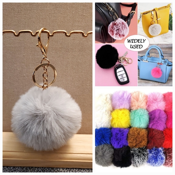 Cute Fashion Faux-Fur Puff Ball - Picture 1 of 8